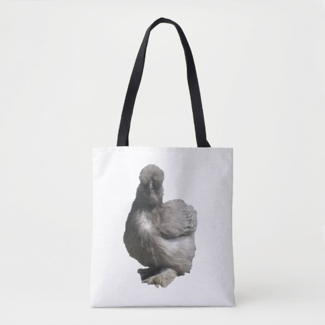 Niedliche Fluffy Seltene Rasse Blue Silkie Chicken Tasche (Vorderseite)