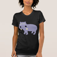 Niedliche Flusspferd-Comic-Art - Hippopotamus
