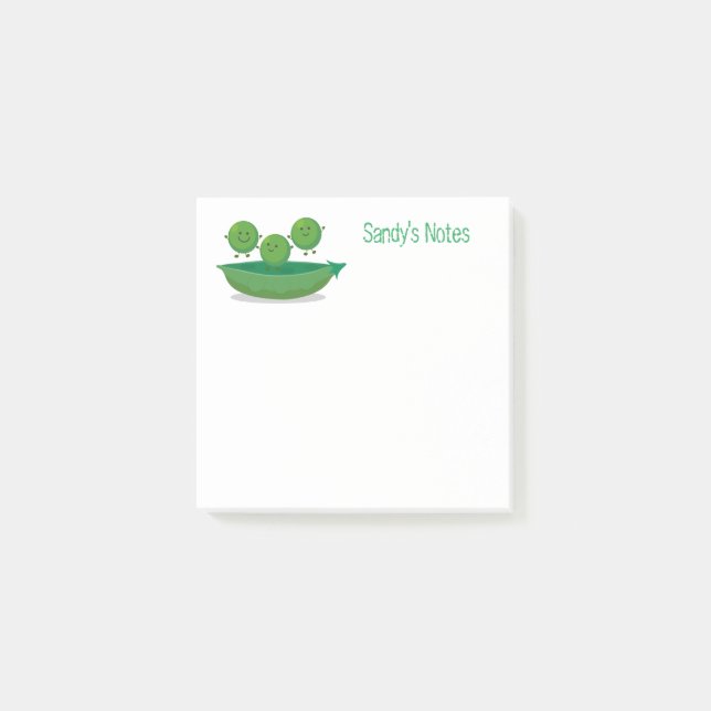 Niedliche Foto-Illustration von Hellgrün und Carto Post-it Klebezettel (Vorderseite)