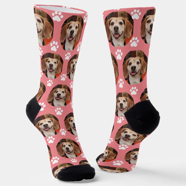 Niedliche Foto-Rose mit weißer Farbe Socken (Gewinkelt)