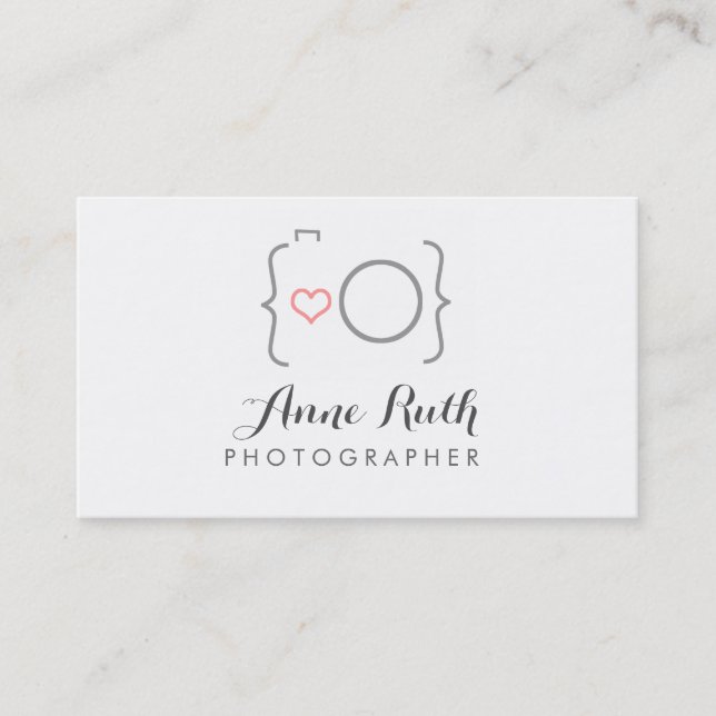 Niedliche Fotograf-Kamera Visitenkarte (Vorderseite)