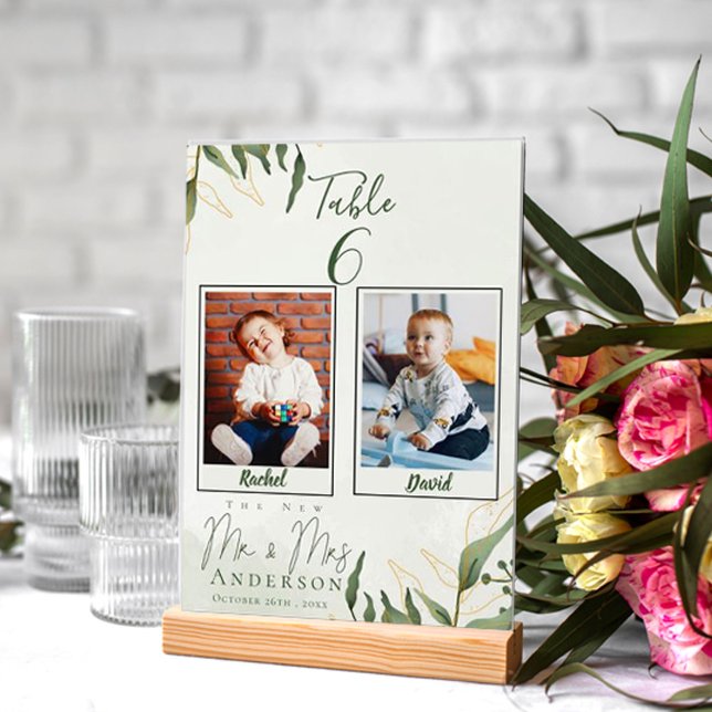 Niedliche Fotos von Braut- und Hochzeiten im Kinde Tischnummer (Von Creator hochgeladen)