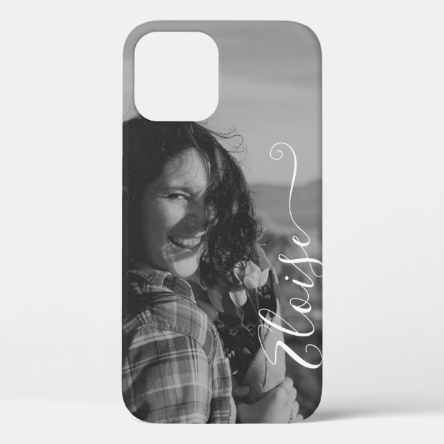 Niedliche Fotovorlage Kalligrafie Handschrift Name Case-Mate iPhone Hülle (Rückseite)