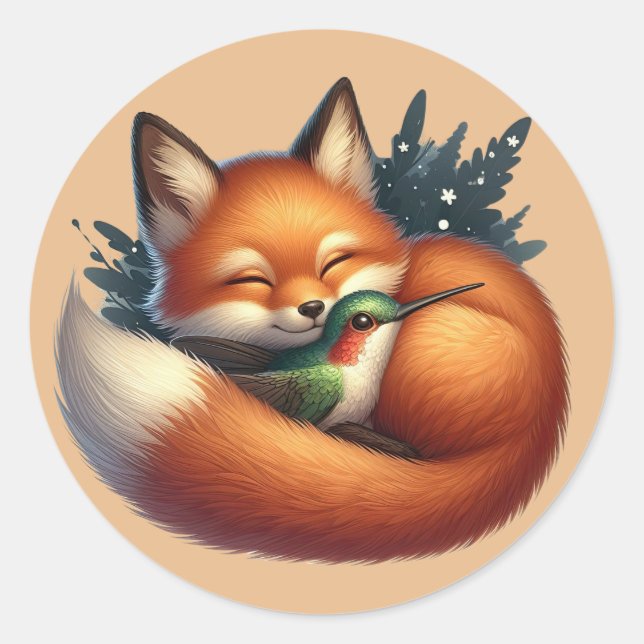 Niedliche Fox-Aufkleber Runder Aufkleber (Vorderseite)