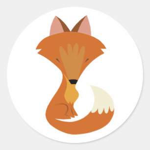 Niedliche Fox-Aufkleber Runder Aufkleber