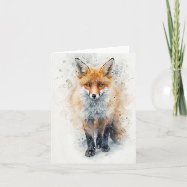 Niedliche Fox-Blankenkarte Feiertagskarte (Vorderseite)