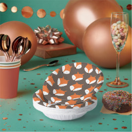 Niedliche Fox Face Woodland Animal Paper Bowl Pappteller