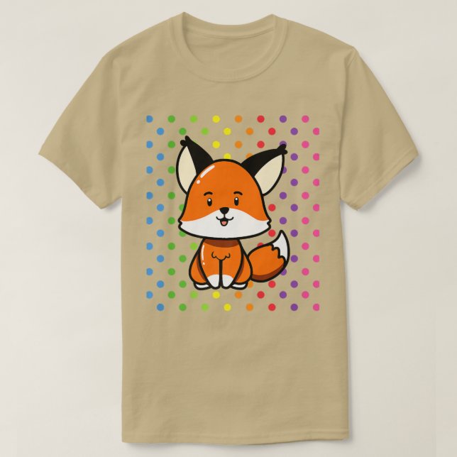NIEDLICHE FOX Geschenke Kawaii Fox Stuck für Mädch T-Shirt (Design vorne)