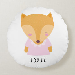 Niedliche Fox-Illustration - Anpassbar Rundes Kissen