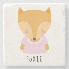 Niedliche Fox-Illustration - Anpassbar Steinuntersetzer