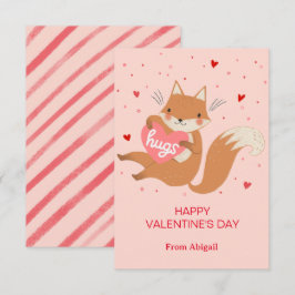 Niedliche Fox Kids-Klasse Valentine Einladung