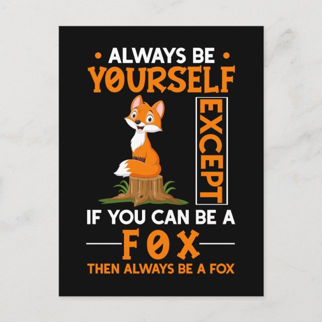 Niedliche Fox Lover Forest Animal Fosts Postkarte (Vorderseite)