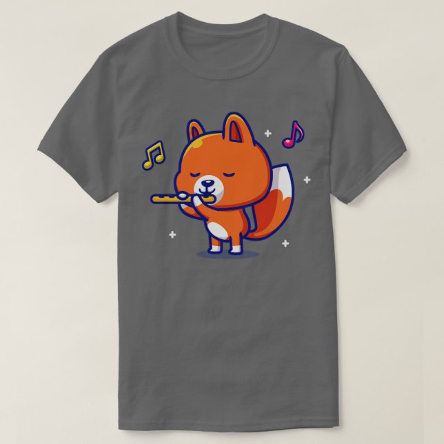 Niedliche Fox-Wiedergabe T-Shirt (Design vorne)