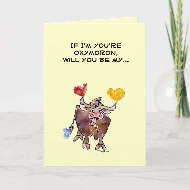 Niedliche fOXymoron Valentinstag-Karte Feiertagskarte (Vorderseite)