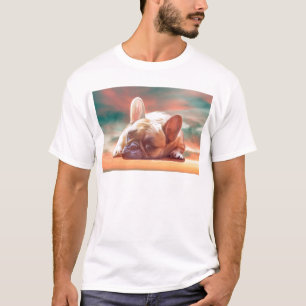 Niedliche französische Bulldog-Aquarellmalerei T-Shirt