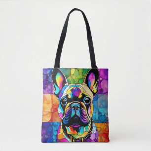 Niedliche französische Bulldog "Frenchie" Farbenfr Tasche