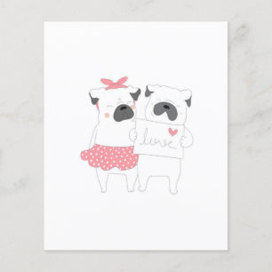 Niedliche französische Bulldog-Liebe   Hund Lover Flyer