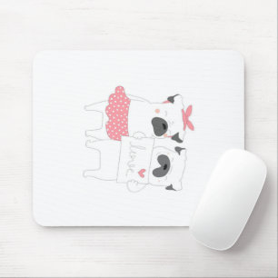 Niedliche französische Bulldog-Liebe   Hund Lover Mousepad