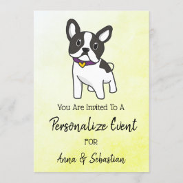 *~* Niedliche französische Bulldog-Veranstaltung Einladung