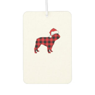 Niedliche französische Bulldog-Weihnachtsmannmütze Autolufterfrischer