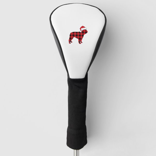 Niedliche französische Bulldog-Weihnachtsmannmütze Golf Headcover (Vorderseite)