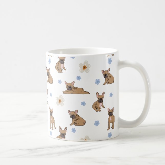 Niedliche französische Bulldoggen-Kaffee-Tasse Kaffeetasse (Rechts)