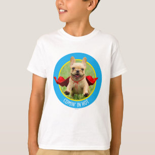 Niedliche französische Bulldoggesuperhero-Läufe  T-Shirt