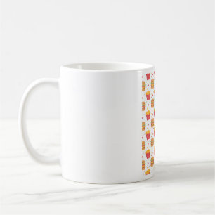 Niedliche französische Pommes Frites und schnelles Kaffeetasse