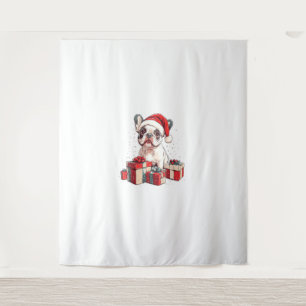 Niedliche Französische Weihnachtsmannmütze Funny C Wandteppich