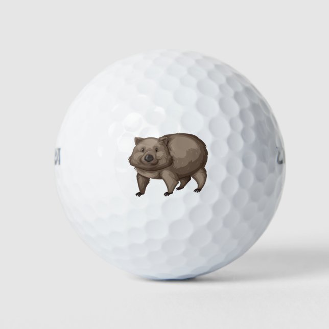 Niedliche Frau Golfball (Vorderseite)