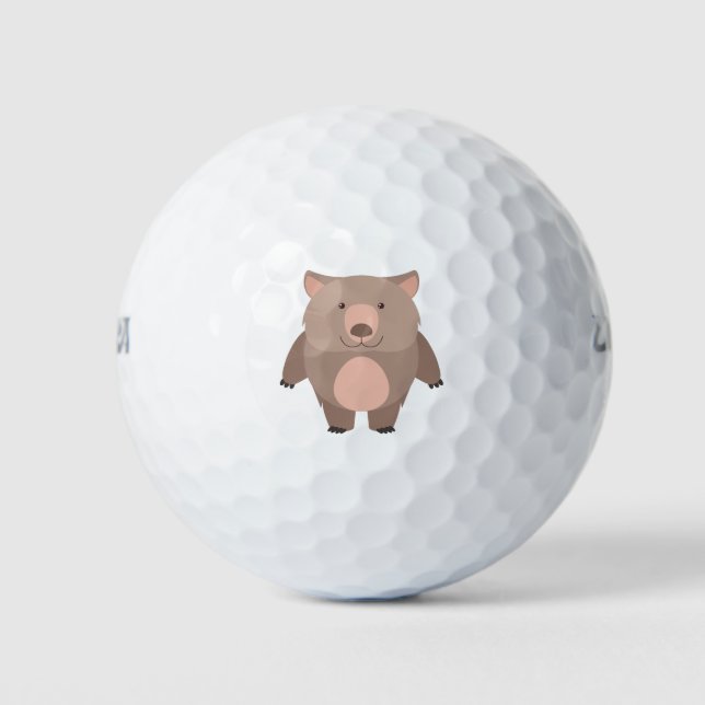Niedliche Frau Golfball (Vorderseite)