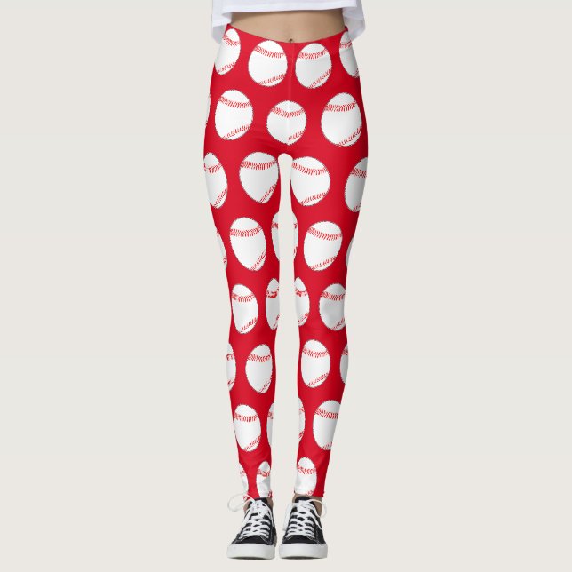 Niedliche Frauensportarten im Baseball Leggings (Vorderseite)