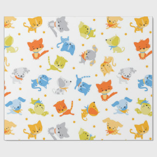 Niedliche Fresszelle für Katzen und Hunde Geschenkpapier