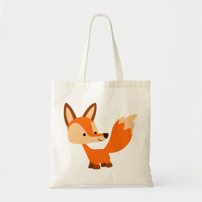 Niedliche freundliche Cartoonfox-Tasche Tragetasche (Vorne)