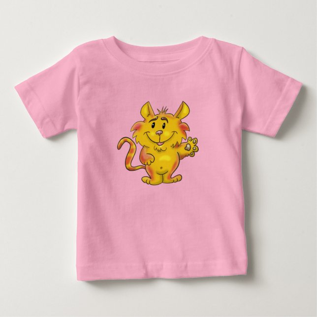 Niedliche, freundliche Tabby Cat Baby T-shirt (Vorderseite)
