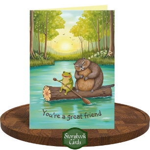 Niedliche Freundschaft zwischen Frosch und Biberwa Karte