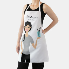Niedliche Friseurin Illustration Friseur Stylistin Schürze