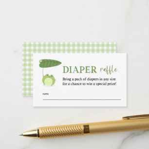 Niedliche Frog Baby Dusche Windeln Raffel Tickets Begleitkarte