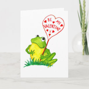 Niedliche Froggy-Valentinenkarte Feiertagskarte