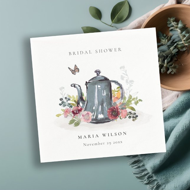 Niedliche fröhliche Rose Blumenkohl Brautparty Serviette (Von Creator hochgeladen)