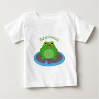 Niedliche Frosch-Cartoon-Abbildung