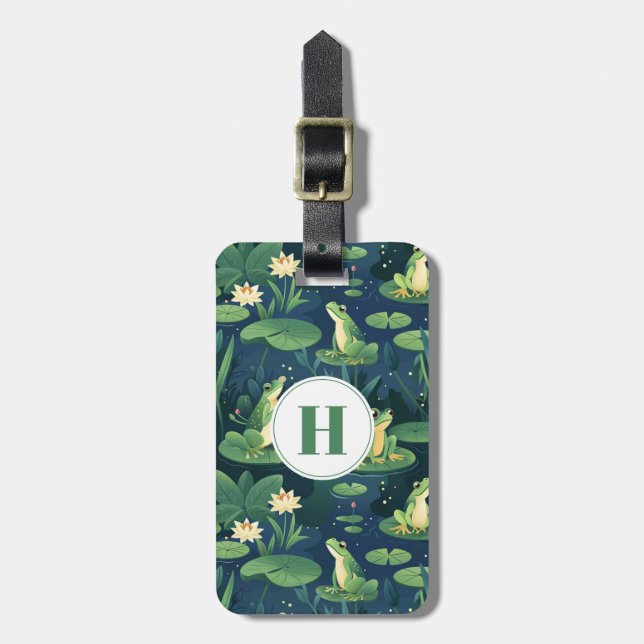 Niedliche Frosch Gepäckmarke Gepäckanhänger (Vorderseite vertikal)