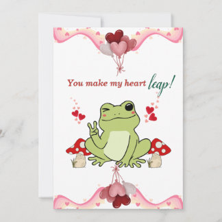 Niedliche Frosch-Valentinstag-Karte für Kinder Feiertagskarte