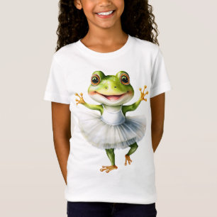 Niedliche Froschballerina tanzt Ballett. T-Shirt