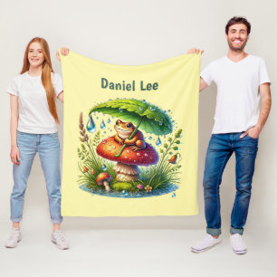 Niedliche Froschliebhaber geben Namen Fleecedecke
