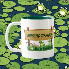 Niedliche Froschliebhaber geben Namen Zweifarbige Tasse