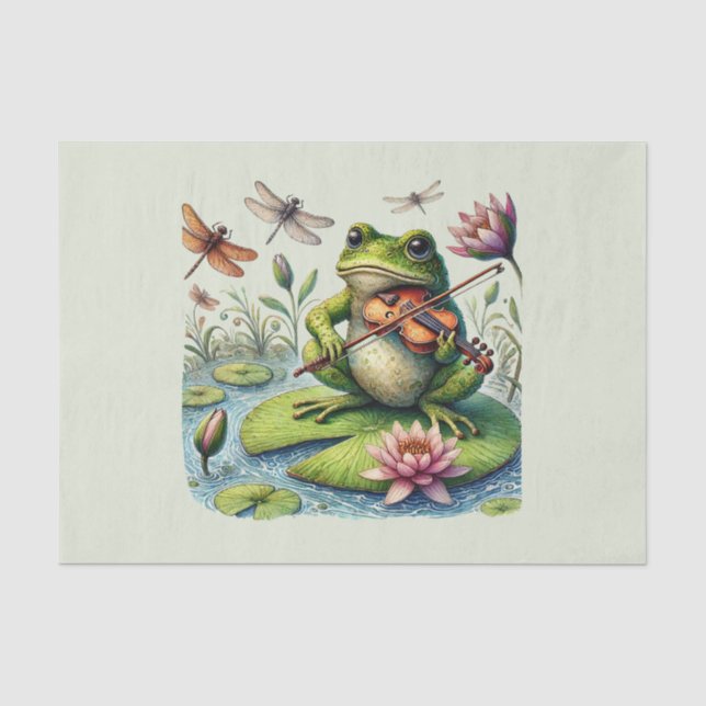 Niedliche Froschliebhaber Seidenpapier (Vorderseite)