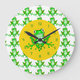 Niedliche Froschsäulenuhren Große Wanduhr