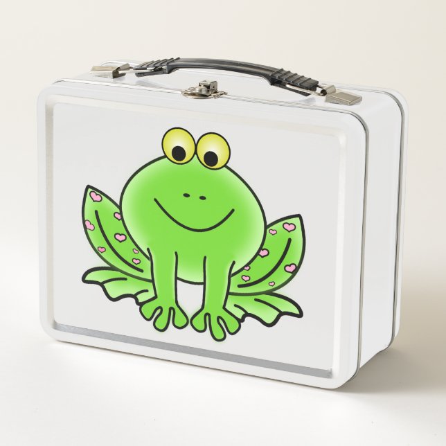 Niedliche Froschtäuschung Metall Brotdose (Vorderseite)