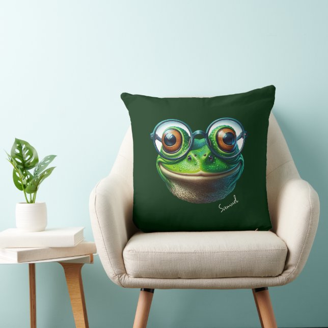 Niedliche Froschtrage Oversized Glasses Kissen (Stuhl )